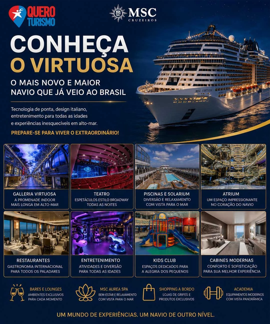 Cruzeiro de Natal 2026 no MSC Virtuosa com Saída de Salvador